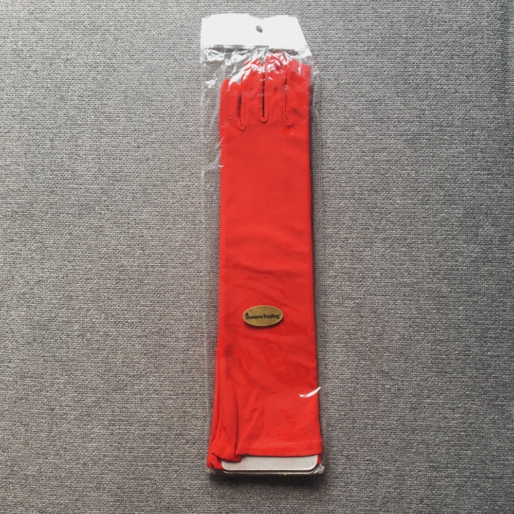 Red Long Gloves NWT